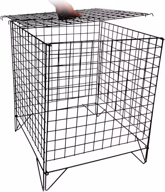Nordara Black Mesh Wire Square Dump Bin Basket for Retail Merchandising and Storage, Width: 62 cm