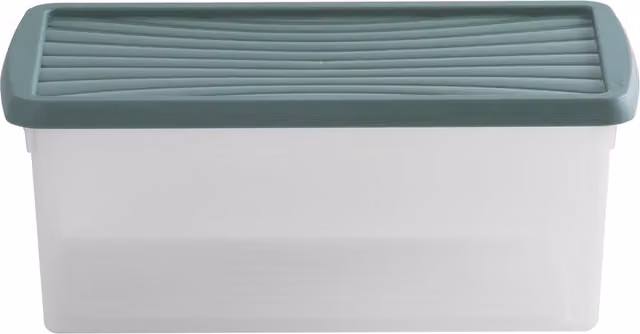 Wham Stackable Plastic Storage Box with Lid, Green, 9l