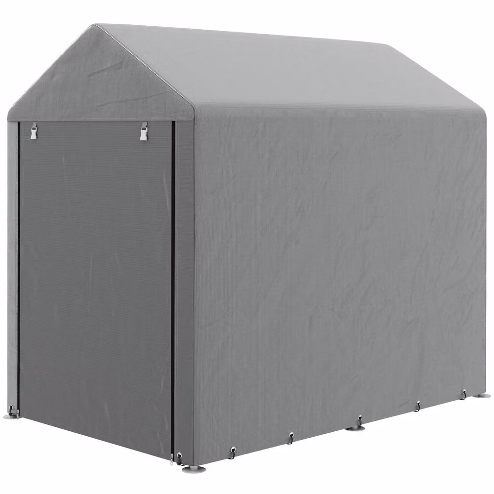 Rolipo Light Grey Temporary Garden Shed with Accessories, W/D/H: 179 x 120 x 185 cm – 2