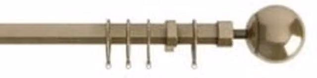 NewEdgeBlinds Gold Metal Curtain Pole Set, Width: 120 cm