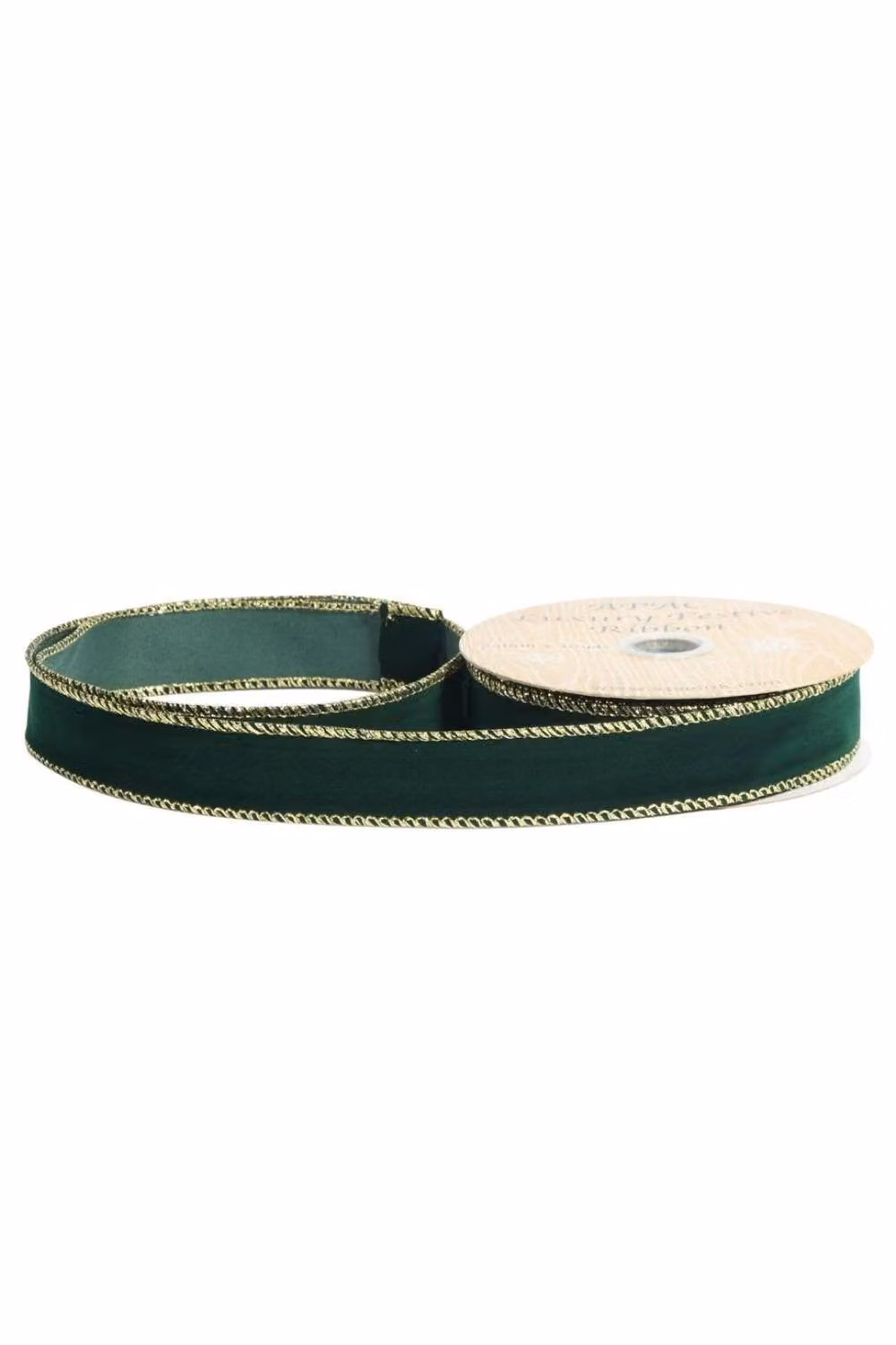 KDMD Green Velvet Ribbon, Width: 2.5 cm, Length: 9.14 m – 2