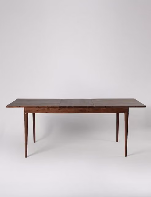 Swoon Bjorn Extendable Acacia Wood Rectangular Dining Table in Brown, Seats 6-8 Adults