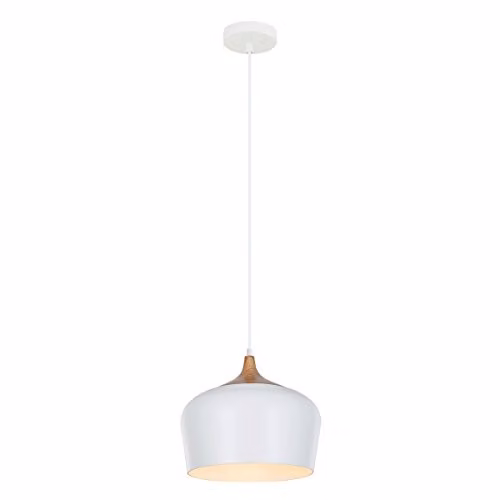 Netlighting Modern White Dome Hanging Pendant Light with E27 Socket