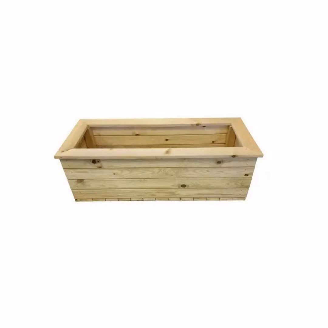Churnet Valley Garden Furniture Ltd Deluxe Large Trough Planter, 2 Pack, Brown – 2