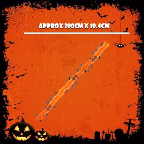 VFM e-Store Halloween Pumpkin Tinsel Decoration, Orange, 2m – 3