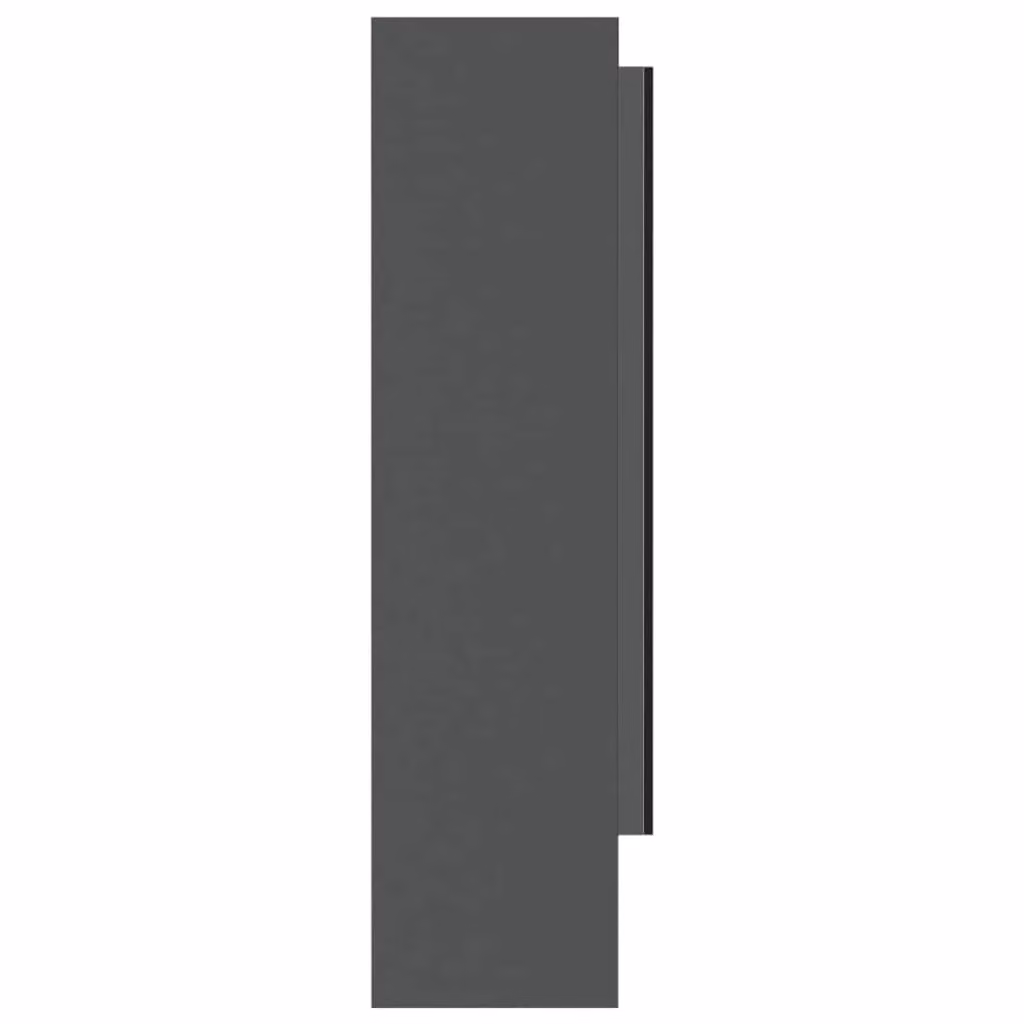 Berkfield Home Modern Grey Glossy Bathroom Mirror Cabinet, W/D/H: 80 x 15 x 60 cm – 2
