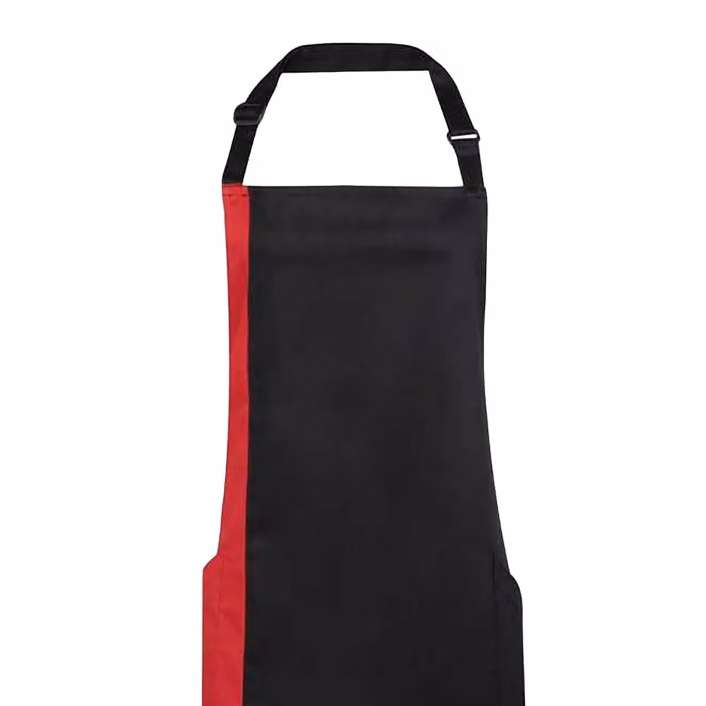 Premier Contrast Bibbed Full Apron in Red and Black – 2