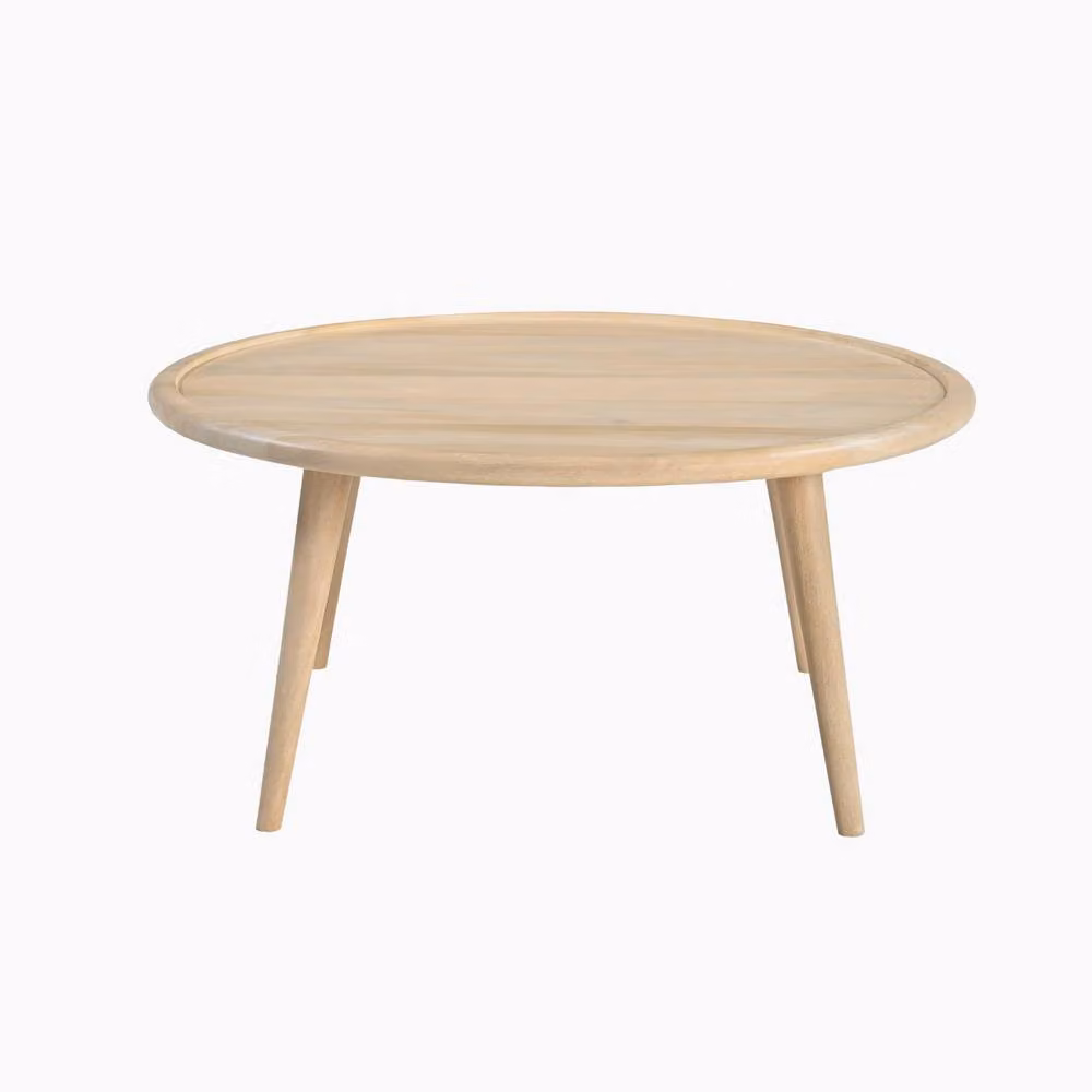 FurnitureboxUK Orizaba Round Mango and Oak Wood Coffee Table in Brown – 2