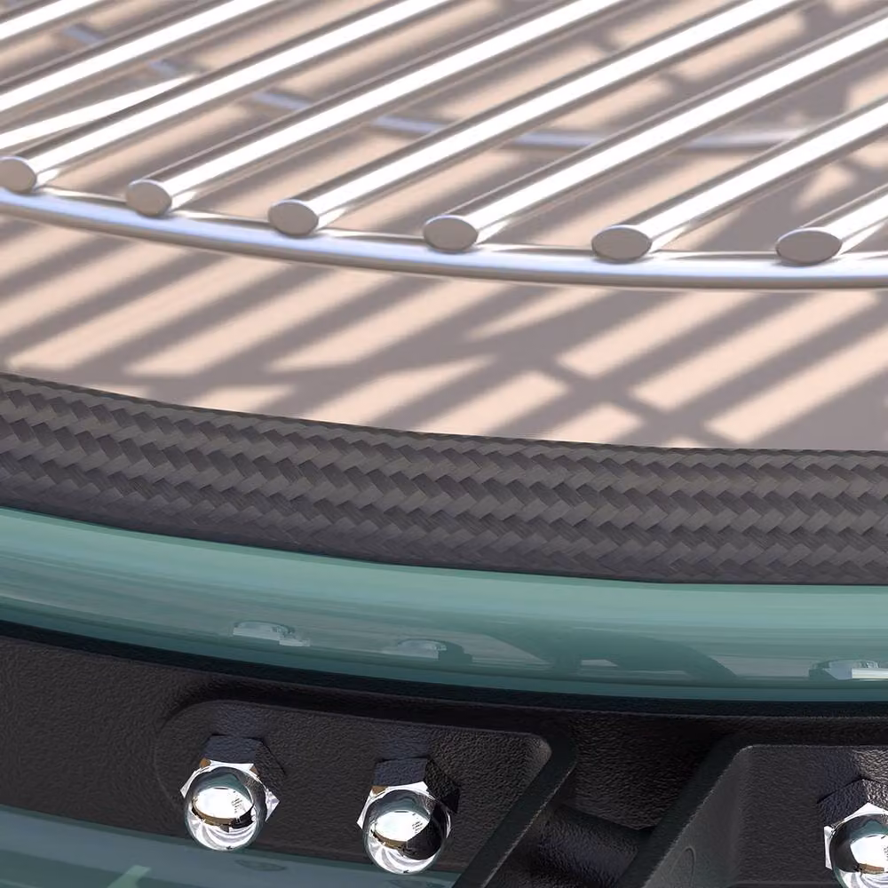 Charles Bentley Searsmith 24 inch Kamado Charcoal BBQ Grill with Folding Bamboo Side Tables and Thermometer, Green – 4