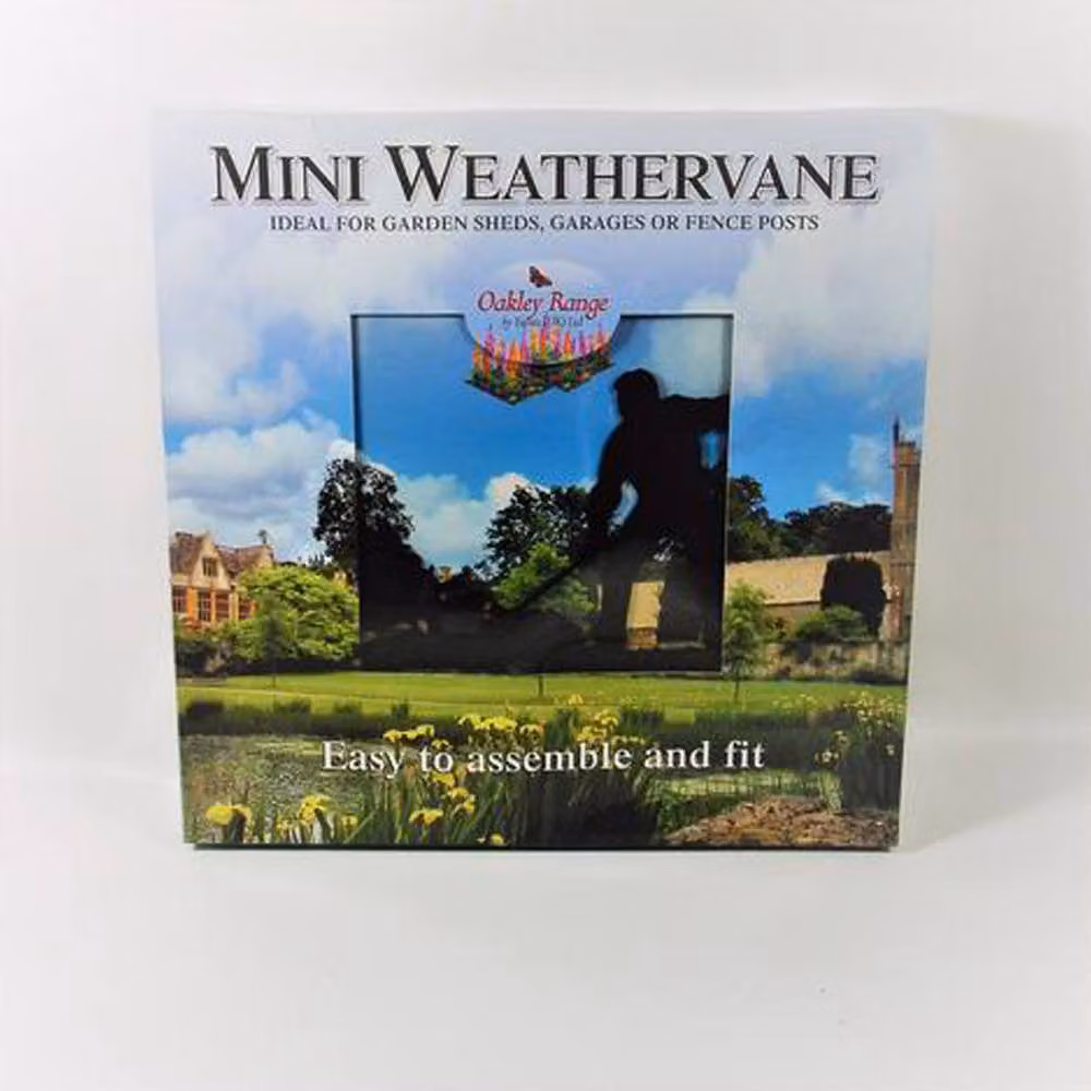 Buttercup Farm Mini Gardener Weathervane in Black Steel, W: 38 cm, D: 38 cm, H: 45.5 cm – 2