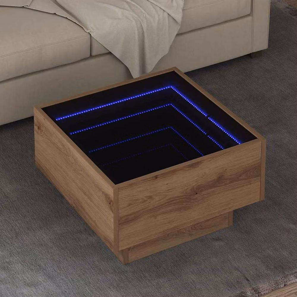 Berkfield Home Artisan Oak Coffee Table in Brown, W/D/H: 50 x 50 x 30 cm – 2