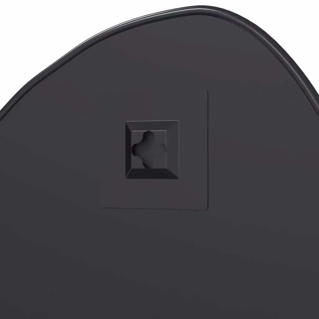 Berkfield Home Black Rectangular Wall Mirror, W: 60 cm, H: 50 cm – 3