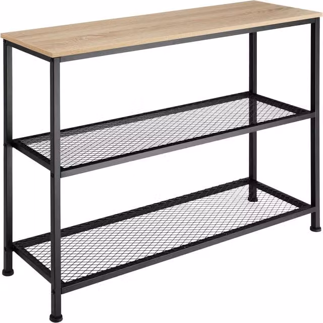 Tectake Bristol Industrial Side Table in Oak Sonoma and Brown Wood