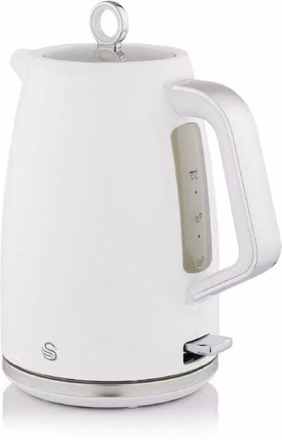 Swan Serenity 1.7L Plastic Kettle in Black and White