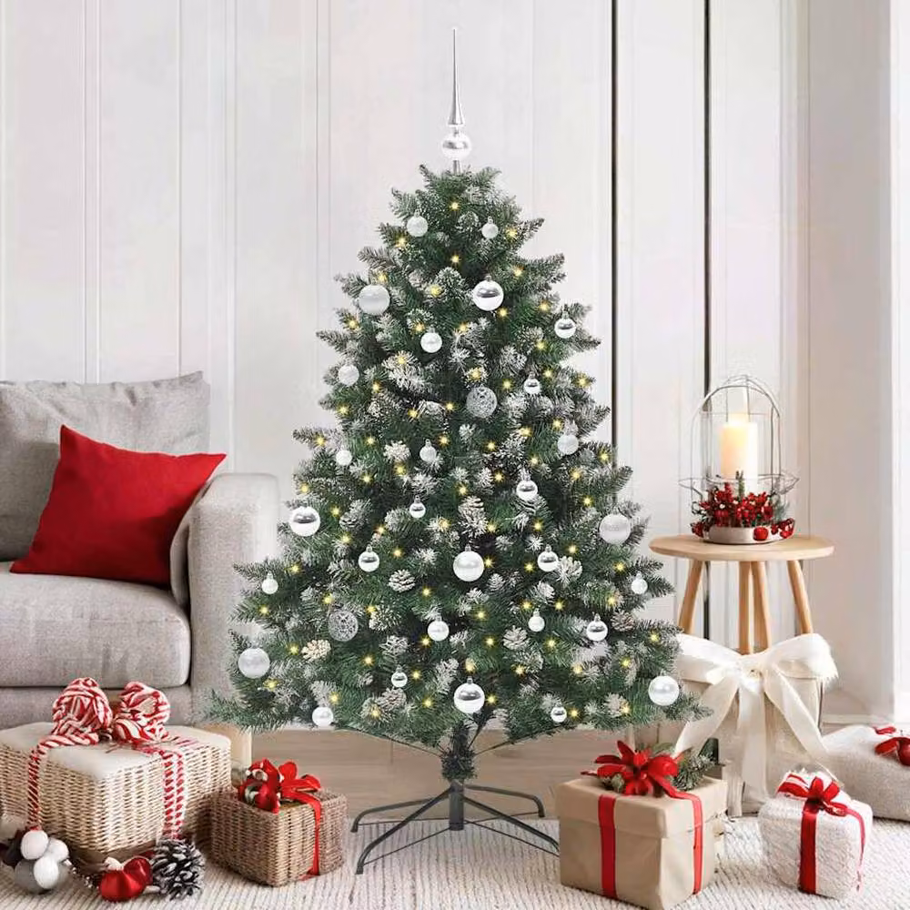 Berkfield Home Modern Artificial Christmas Tree in Green, W/D/H: 105 x 105 x 150 cm – 2