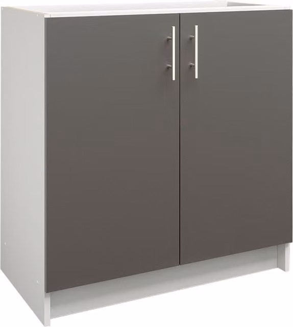 JD Greta Modern Kitchen Base Unit in Matt Grey, Width: 80 cm