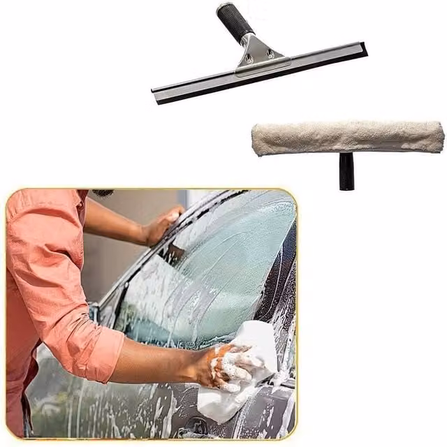 EONLION Silver Squeegee with Refillable Metal Head, Width: 100 cm