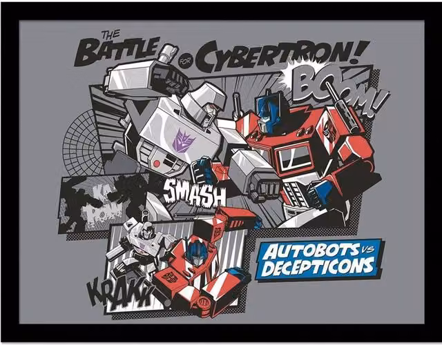 Transformers Cybertron Multicolour Framed Paper Poster – 1