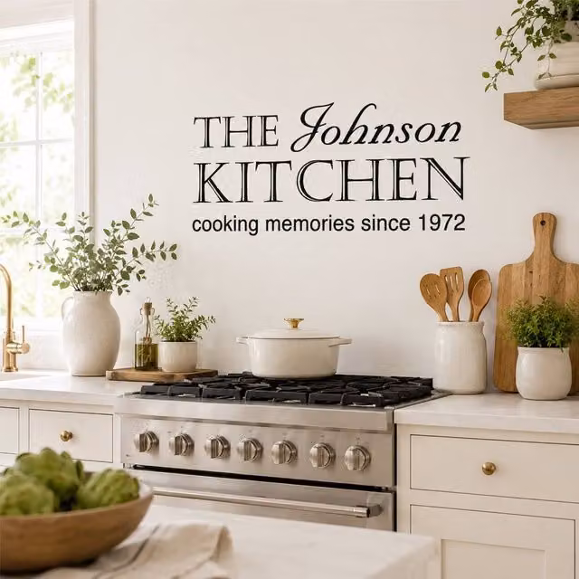 60 SECOND MAKEOVER Personalised Cooking Memories Kitchen Wall Sticker, Black, W: 45 cm, H: 60 cm – 1