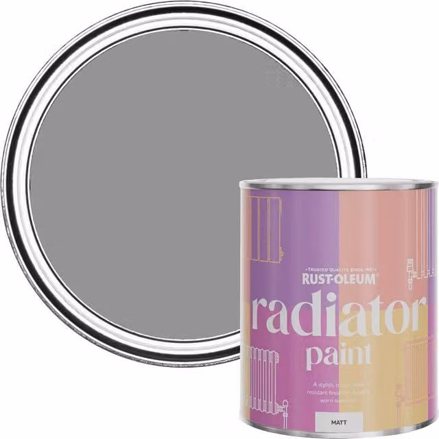 Rust-Oleum Matt Grey Radiator Paint, 750ml – 1