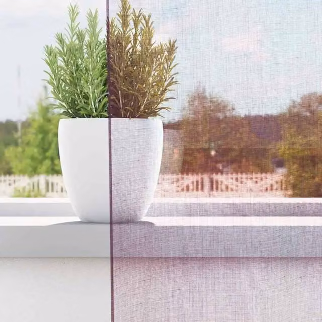 Berkfield Home Purple Voile Fabric Panel Curtains with Tabs, 2 Pack, W: 140 cm, H: 225 cm