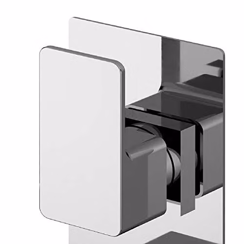 Nuie WINTW02 Windon Modern Chrome Thermostatic Concealed Twin Shower Valve with Diverter and Single Lever Handle – 2
