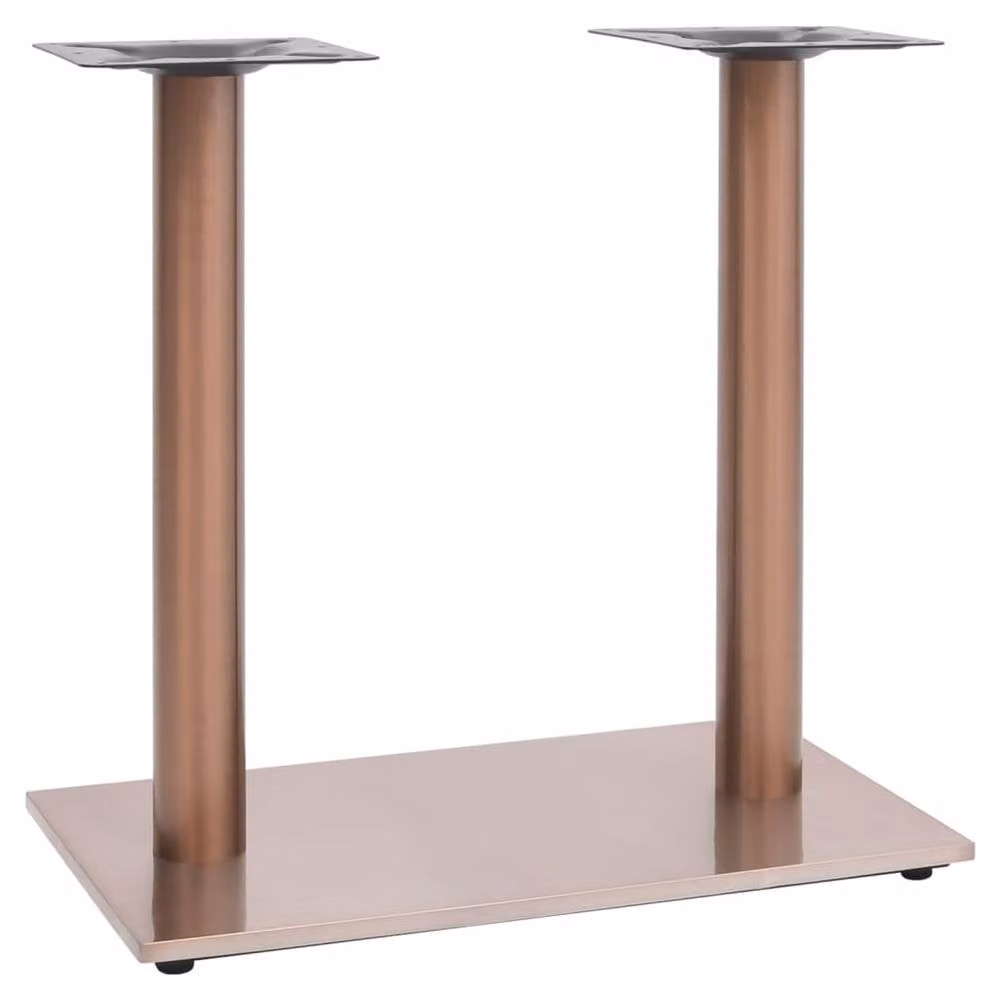 Berkfield Home Sturdy Bistro Table with Brass and Stainless Steel Legs in Copper, W/D/H: 70 x 40 x 72 cm