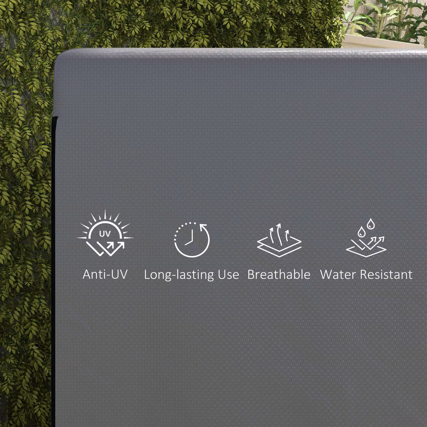 Outsunny Waterproof Swing Bench Cover, Grey, W: 155 cm, H: 150 cm – 3