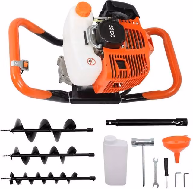 SPETLEK 52cc Petrol Earth Auger Digger in Orange