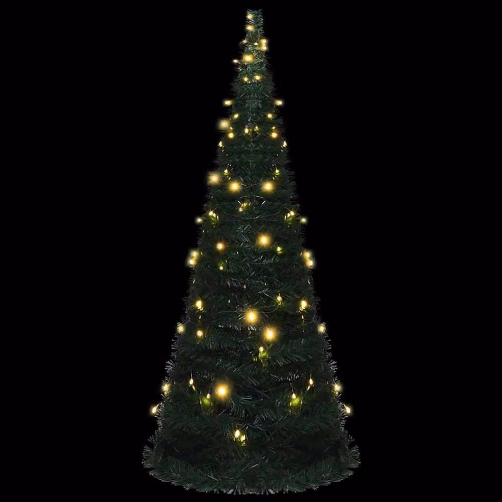 Berkfield Home Pop-up String Pre-lit Artificial Christmas Tree, Green, Height: 210 cm – 4
