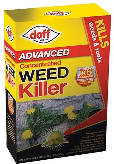 Doff Advanced Concentrated Weedkiller 6 x 0.1 l Sachets in Yellow and Multicolour – 4