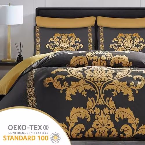 Lazzaro Double Duvet Cover and Pillowcase Set, Premium Brushed Microfibre, Floral Design, W/D/H: 200 x 200 cm – 3