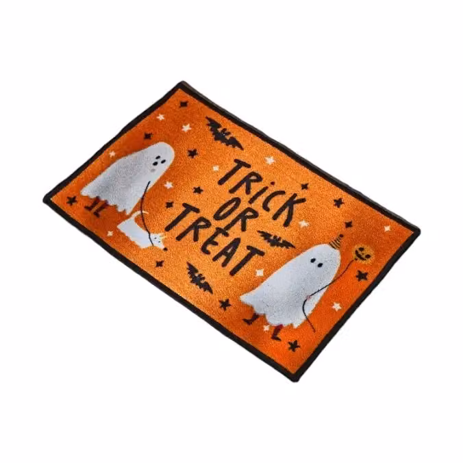 Garden Greatness Trick Or Treat Ghost Halloween Doormat in Orange – 2