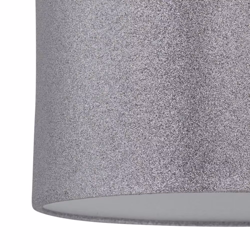 First Choice Lighting Set of 2 Antique Brass Stick Table Lamps with Grey Fabric Cylinder Shades – 4