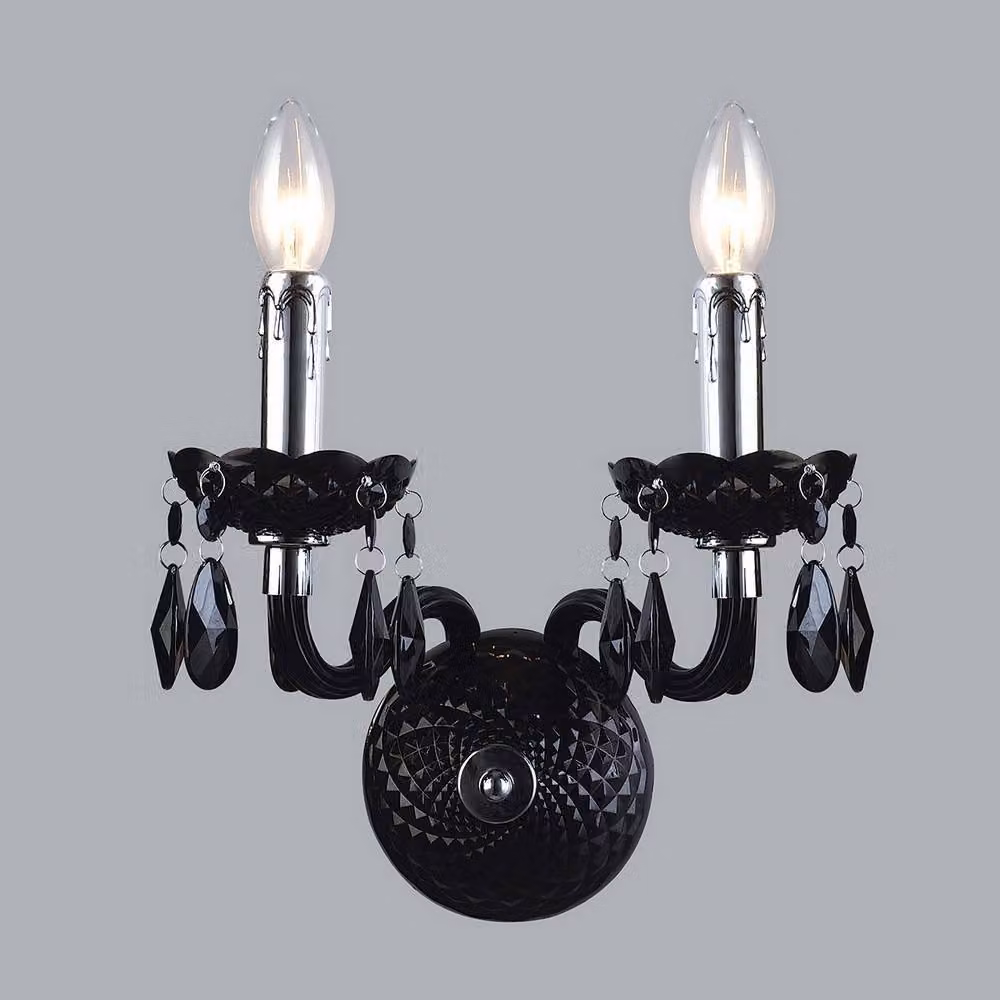 Netlighting Classic 2-Light Wall Lamp in Black with E14 Sockets – 2
