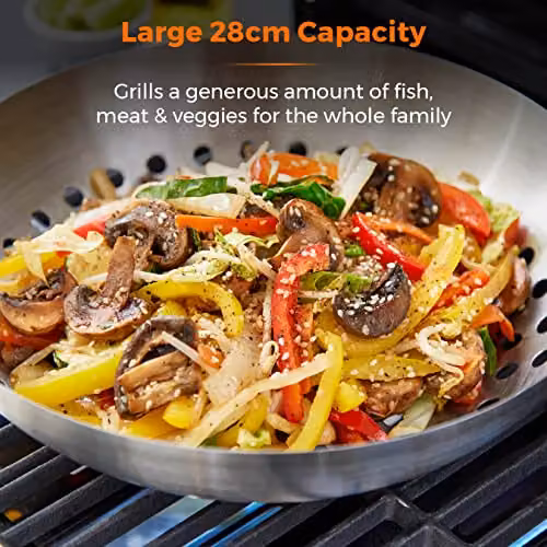 Tower Outdoor Living Stainless Steel Grill Pan in Silver with Removable Handle – 4
