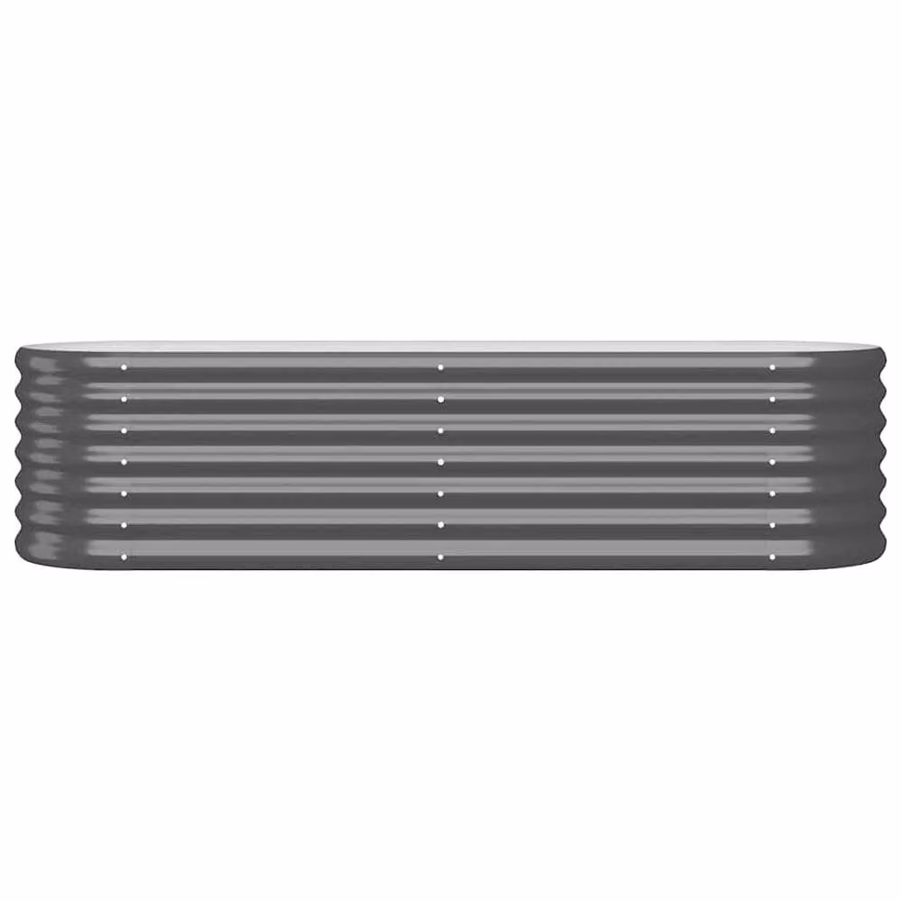 Berkfield Home Garden Powder-coated Steel Raised Bed in Anthracite Grey, W/D/H: 152 x 40 x 36 cm – 3