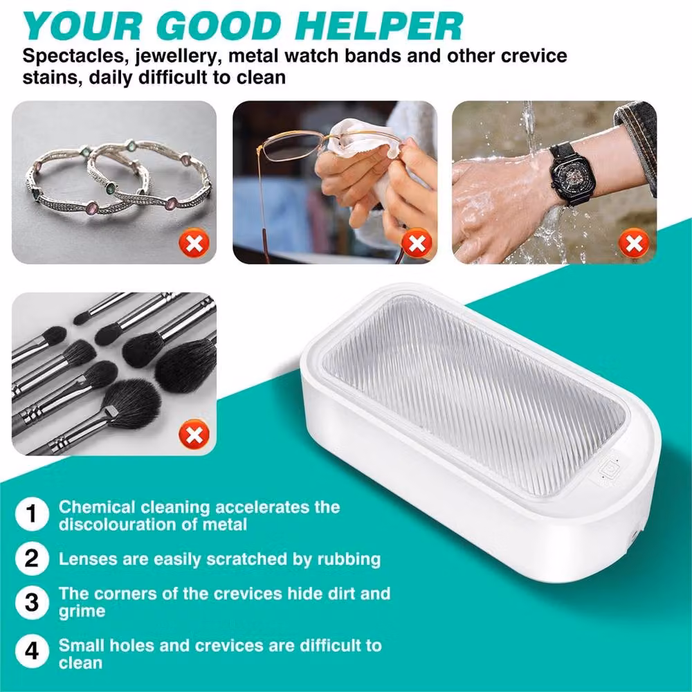 Nordara Ultrasonic Cleaner for Glasses, Watches and Jewellery in White – 3