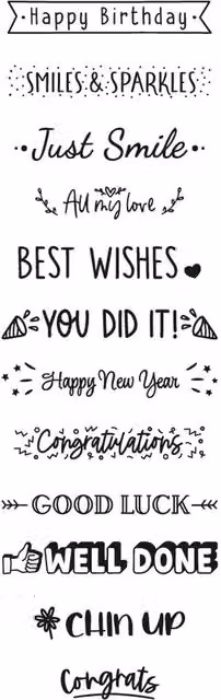 Trodat Best Wishes Text Stamp in Black