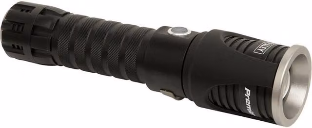 Loops Aluminium Rechargeable LED Torch with 5W Output and Adjustable Focus in Black or Multicolour – 1