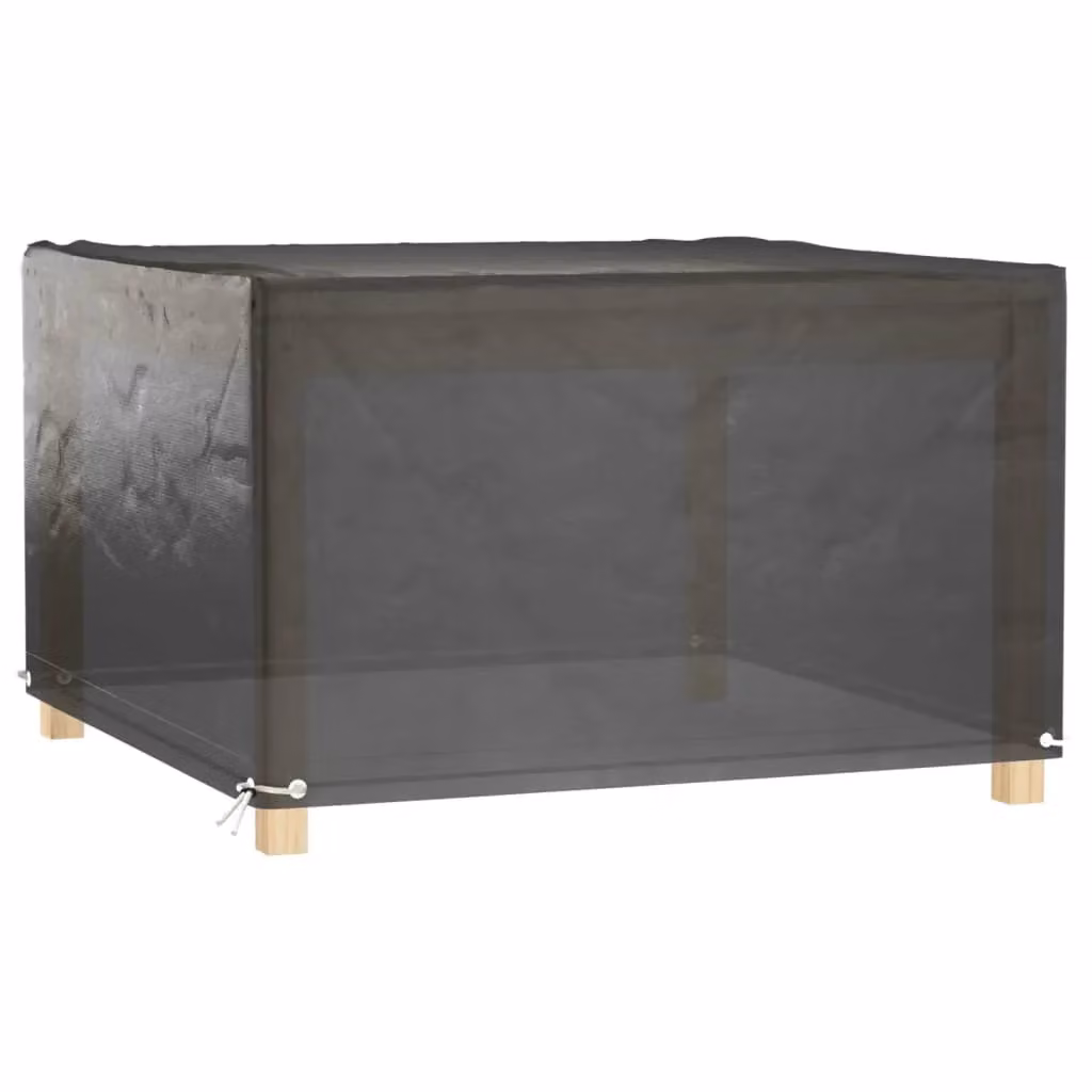 Berkfield Home Set of 2 Square Garden Furniture Covers in Black, W/D/H: 132 x 132 x 80 cm – 2