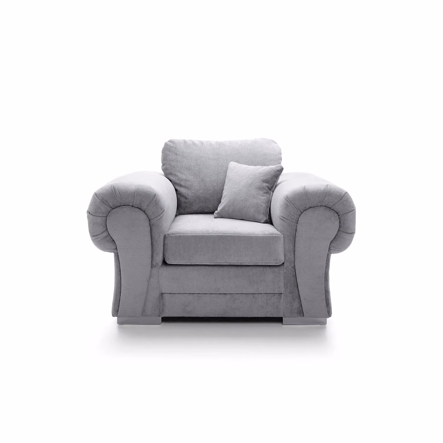 Abakus Direct Verona Armchair in Grey with Soft Foam Cushioning, W/D/H: 120 x 88 x 80 cm – 2