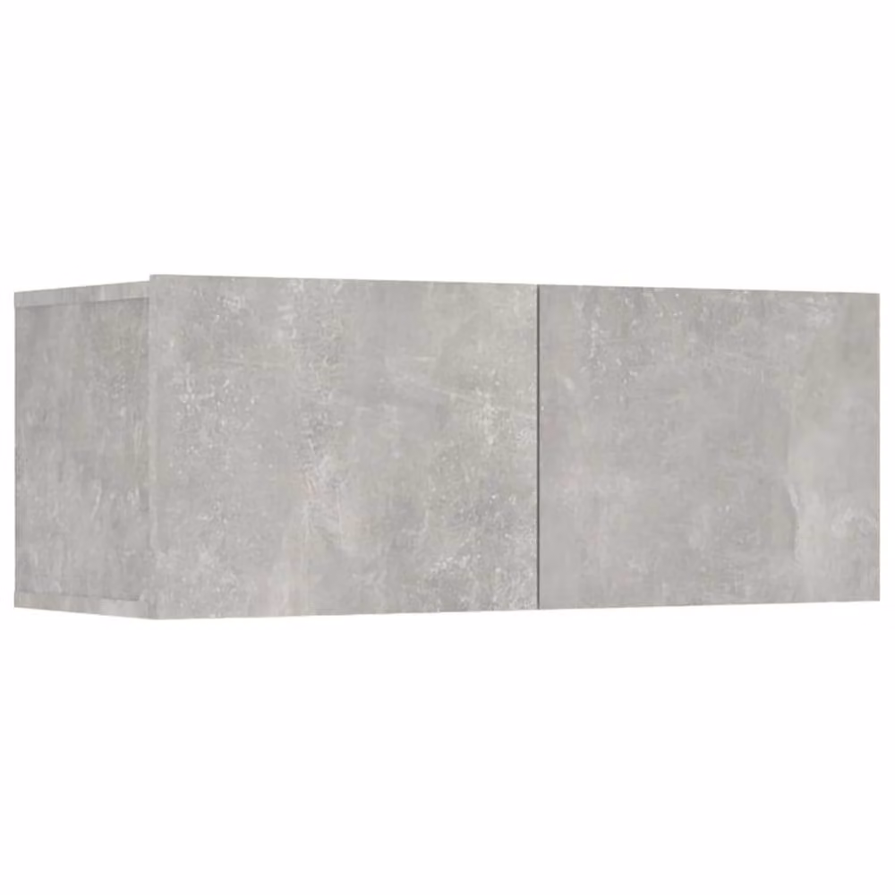 Berkfield Home Set of 4 Modern TV Cabinets in Concrete Grey, Engineered Wood, W/D/H: 80 x 30 x 30 cm – 3