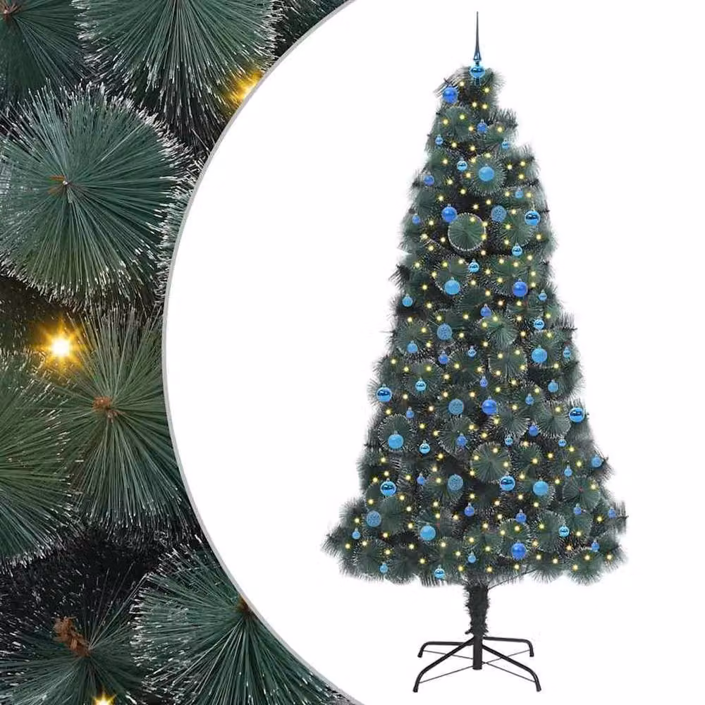 Berkfield Home Elegant Artificial Pre-lit Christmas Tree with Ball Set, Green, Height: 240 cm – 3