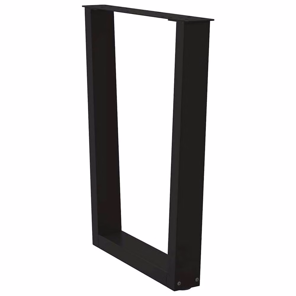 Berkfield Home Modern V-Shape Dining Table Legs, 2 Pieces, Black Steel, H: 72-73.3 cm x W: 70 cm – 4