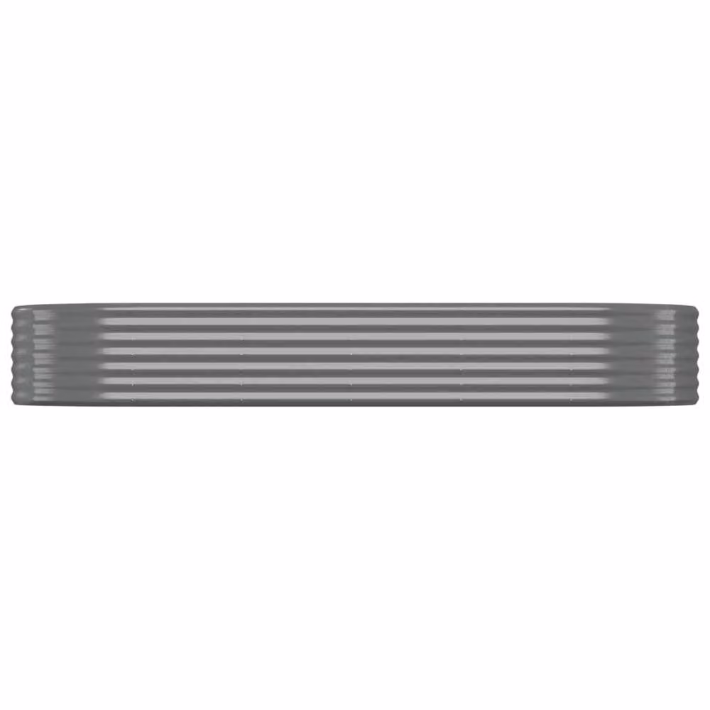 Berkfield Home Garden Powder-coated Steel Raised Bed in Grey, W: 249 cm, D: 100 cm, H: 36 cm – 3