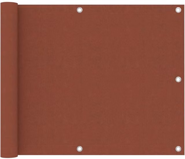 Berkfield Home Balcony Screen in Brown Oxford Fabric, W: 75 cm, L: 300 cm