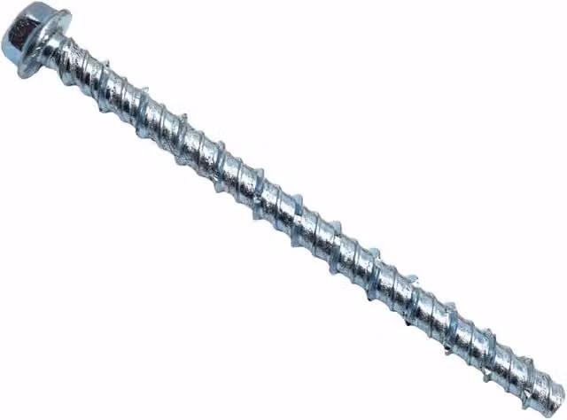 Masonmate Galvanised Steel Hex Flange Concrete Screwbolt in Silver