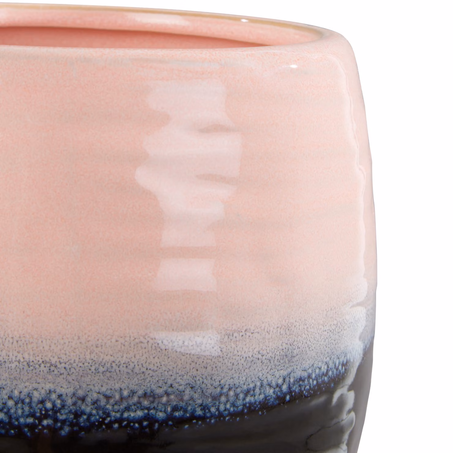 Orsina Caldera Large Round Ceramic Tabletop Planter with Multicolour Dip Dye Effect – 3