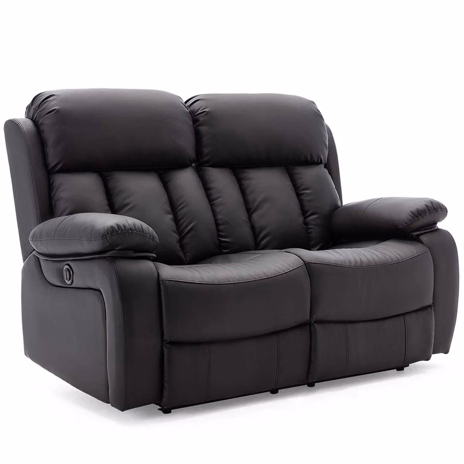 More4Homes Chester 2 Seater Electric High Back Bonded Leather Recliner Sofa in Black – 2